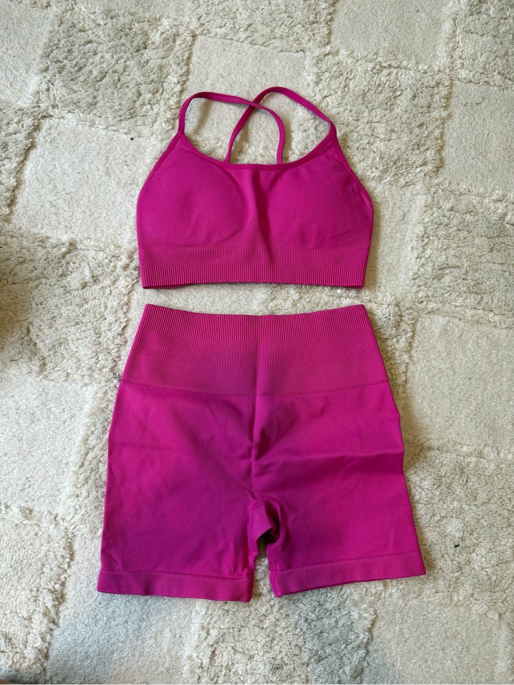 Seamless Sports Bra & High-Waist Shorts Set